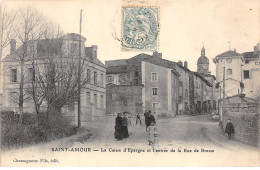 SAINT AMOUR - La Caisse D'Epargne Et L'entrée De La Rue De Bresse - Très Bon état - Autres & Non Classés