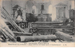 La Grande Guerre 1914 - ROGEVILLE - Aspect Intérieur De L'Eglise Après Le Bombardement - Très Bon état - Otros & Sin Clasificación