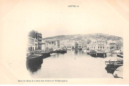 CETTE - Quai De Bosc à La Rue Des Postes Et Télégraphes - Très Bon état - Sete (Cette)