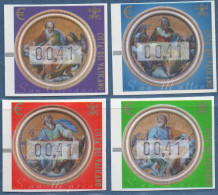 Vatican 2002 ATM-stamps 4 Values - Fluorescent MNH - Frankeermachines (EMA)