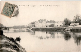 LAGNY: Le Pont De Fer La Marne Et Les Quais - Très Bon état - Lagny Sur Marne