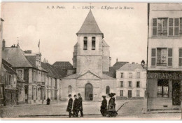 LAGNY: L'église Et La Mairie - Très Bon état - Lagny Sur Marne