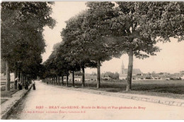 BRAY-sur-SEINE: Route De Melup Et Vue Générale De Bray - Très Bon état - Bray Sur Seine