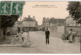 BRAY-sur-SEINE: Grande Rue Et Place De L'étape-aux-vins - Très Bon état - Bray Sur Seine