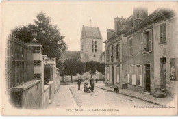 AVON: La Rue Grande Et L'église - Très Bon état - Avon