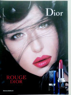 Publicité Papier  DIOR ROUGE A LEVRES LIPSTICK MONICA BELLUCCI Décembre 2006 TS - Publicidad