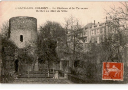 CHATILLON-COLIGNY: Le Château Et La Terrasse Restes Du Mur De Ville - Très Bon état - Chatillon Coligny