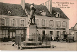 CHATILLON-COLIGNY: Place Becquerel Hôtel Du Cheval Blanc - Très Bon état - Chatillon Coligny