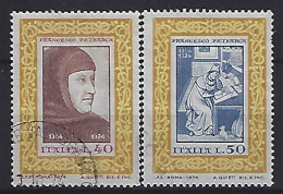 Italy 1974  Francesco Petrarca  (o) Mi.1455-1456 - 1971-80: Used