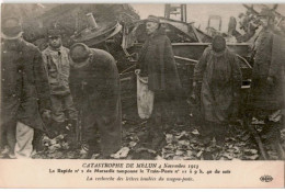 MELUN: Catastrophe 4 Novembre 1913 Le Rapide N°3 De Marseille Tamponne Le Train-poste - Très Bon état - Melun