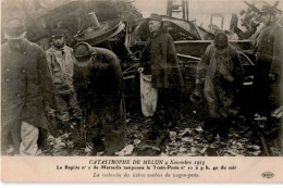 MELUN: Catastrophe 4 Novembre 1913 Le Rapide N°3 De Marseille Tamponne Le Train-poste - Très Bon état - Melun