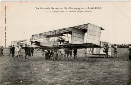 AVIATION : La Grande Semaine De Champagne Août 1909 L'aéroplane De M. Paulhan (biplan Voisin) - Très Bon état - ....-1914: Precursors