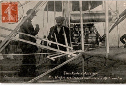 AVIATION : Pau-ecole D'aviation Mr.Wright Explicant La Manoeuvre à Mr.Tissandier - état - ....-1914: Precursors