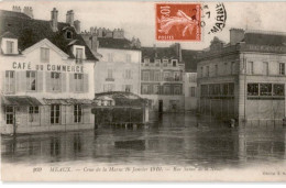 MEAUX: Crue De La Marne 26 Janvier 1910 Rue Sauvé De La Noué - Très Bon état - Meaux