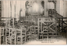 NEMOURS: Crue Du 20 Janvier 1910 Intérieur De L'église - Très Bon état - Nemours