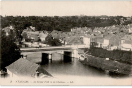 NEMOURS: Le Grand Pont Vu Du Château - état - Nemours