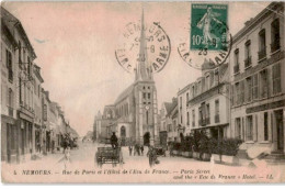 NEMOURS: Rue De Paris Et L'hotel De L'ecu De France - état - Nemours