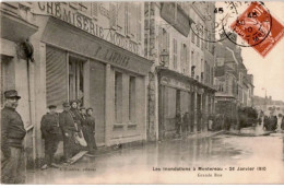 MONTEREAU: Les Inondations 26 Janvier 1910 Grande Rue - Très Bon état - Montereau