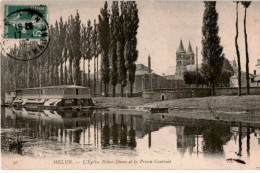 MELUN: L'église Notre-dame Et La Prison Centrale - Très Bon état - Melun