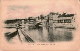 MELUN: Pont De Fer, Vue Amont - état - Melun