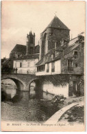 MORET: La Porte De Bourgogne Et L'église - Très Bon état - Moret Sur Loing