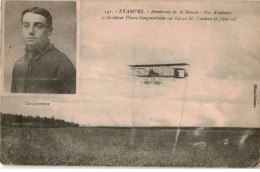 AVIATION: Etampes Aérodrome De La Beauce Nos Aviateurs Pierre Conguenbeim Sur Biplan H. Farman - Très Bon état - ....-1914: Precursors