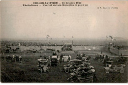 AVIATION: Chalon-aviation 16 Octobre 1910 L'aérodrome Hanriot Sur Son Mmononplan En Plein Vol - Très Bon état - ....-1914: Voorlopers