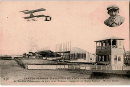AVIATION: Champ Lyon Pavillon Observation Jury Et Tribunes Legagneux Sur Biplan Sommer - Très Bon état - ....-1914: Precursores