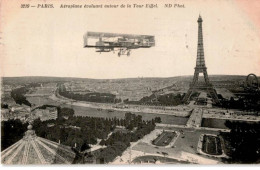 AVIATION: Paris Aéroplane évoluant Autour De La Tour Eiffel - Très Bon état - ....-1914: Precursors