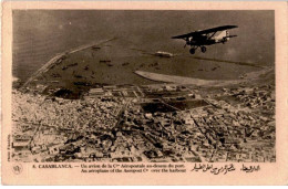 AVIATION: Casablanca Un Avion De La Cie Aéroplane Au-dessus Du Port - Très Bon état - ....-1914: Précurseurs