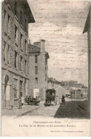 CHAMPAGNE-sur-SEINE: La Rue De La Mairie Et Les Nouvelles écoles - état - Champagne Sur Seine