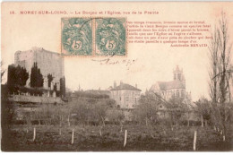 MORET-sur-LOING: Le Donjon Et L'église Vue De La Prairie - état - Moret Sur Loing