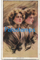 228598 ART ARTE SIGNED PHILIP BOILEAU TWO WOMAN POSTAL POSTCARD - Andere & Zonder Classificatie