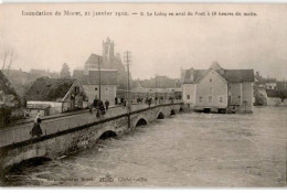 MORET-sur-LOING: Inondation De Moret 21 Janvier 1910 Le Loing En Aval Du Pont - Très Bon état - Moret Sur Loing