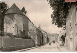 MORET-sur-LOING: Rue Du Faubourg Du Pont Et église Du Pont-loup - Très Bon état - Moret Sur Loing