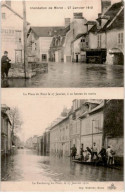 MORET-sur-LOING: Inondation De Moret 27 Janvier 1910 Place Du Pont Le Faubourg Du Pont - Très Bon état - Moret Sur Loing