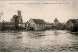 MORET-sur-LOING: Inondation De Moret 27 Janvier 1910 Le Loing En Amont Du Pont - Très Bon état - Moret Sur Loing