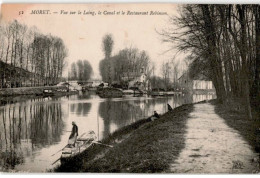 MORET: Vue Sur Le Loing, Le Canal Et Le Restaurant Robinson - Très Bon état - Moret Sur Loing