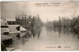 MORET-sur-LOING: Inondation De Moret 27 Janvier 1910 Le Loing Et Effet De Neige - Très Bon état - Moret Sur Loing