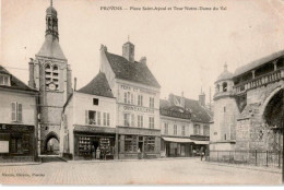 PROVINS: Place Saint-ayoul Et Tour Notre-dame Du Val - Très Bon état - Provins