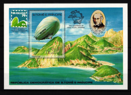 Sao Tome E Principe Block 36 Postfrisch Zeppelin #GY239 - Sao Tome En Principe