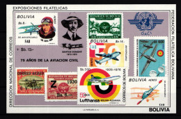 Bolivien Block 82 Postfrisch Flugzeug #GY261 - Bolivien