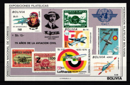 Bolivien Block 82 Postfrisch Flugzeug #GY261 - Bolivia