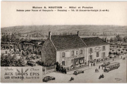 OZOUER-le-VOULGIS: Hôtel Et Pension Salons Pour Noces Et Banquets, Dancing, Aux Trois épis - Très Bon état - Other & Unclassified