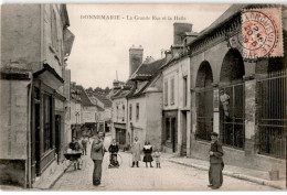 DONNEMARIE: La Grande Rue Et La Halle - Très Bon état - Sonstige & Ohne Zuordnung