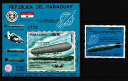 Paraguay 2714 Und Block 256 Postfrisch Zeppelin #GY246 - Paraguay