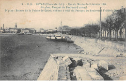 ROYAN - Raz De Marée Du 9 Janvier 1924 - Parapet Du Boulevard Ravagé - Bateau De La Pointe De Grave - Très Bon état - Royan