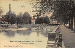 SAINT LOUP SUR SEMOUSE - Pont D'Avignon Et Quai De La Semouse - état - Saint-Loup-sur-Semouse