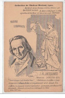 LYON (caricatures Des Personnage Célèbres ANTICOR BRELAND) JACQUARD - Bon état (éraflure Au Dos) - Other & Unclassified