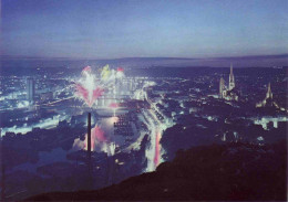 (76) SM. Rouen Greff. Feu D'artifice Seine Eglise St Maclou Et La Cathedrale & Yvon Cuauhtemoc & 10 76 054 Cathedrale - Rouen